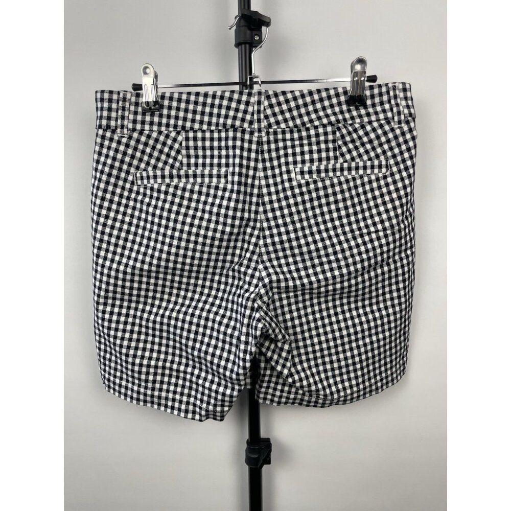 J. Crew Black White Gingham‎ 7” Cotton Stretch Chino Shorts Sz 4 - Picture 6 of 8